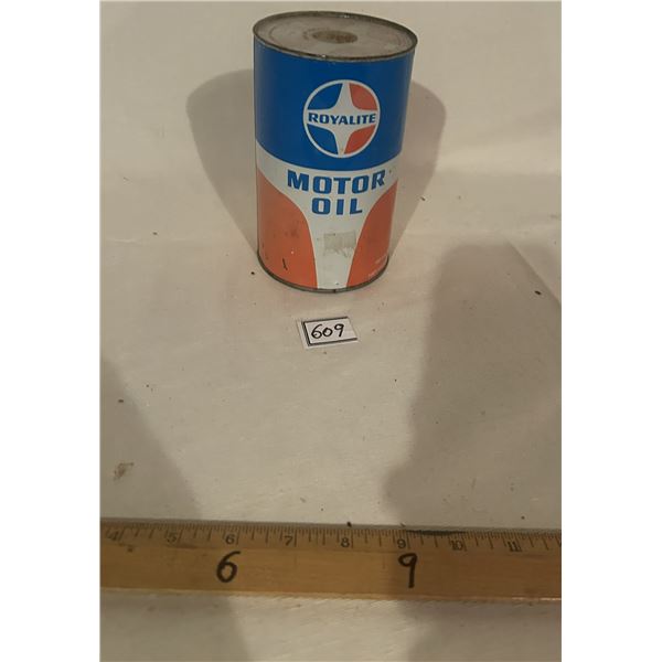 Royalite 1 quart oil tin - empty