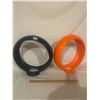 2x 13" frames for glass gas pump globes (black, orange)