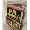 Image 3 : PA Dry Cleaners sign - on masonite, 36"x24"