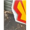 Image 3 : Shell plastic sign - 37"H x 39"W, damage on bottom left