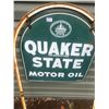 Image 2 : Quaker State motor oil 2-sided side walk sign - tin, sign is 29"x26"