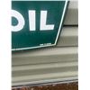 Image 4 : Quaker State motor oil 2-sided side walk sign - tin, sign is 29"x26"