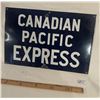 Image 1 : Canadian Pacific Express porcelain sign - original, 20"x13"