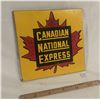 Canadian National Express porcelain sign - original, 16"x16"