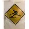 Image 2 : Children playing road sign - metal, 24"x24"