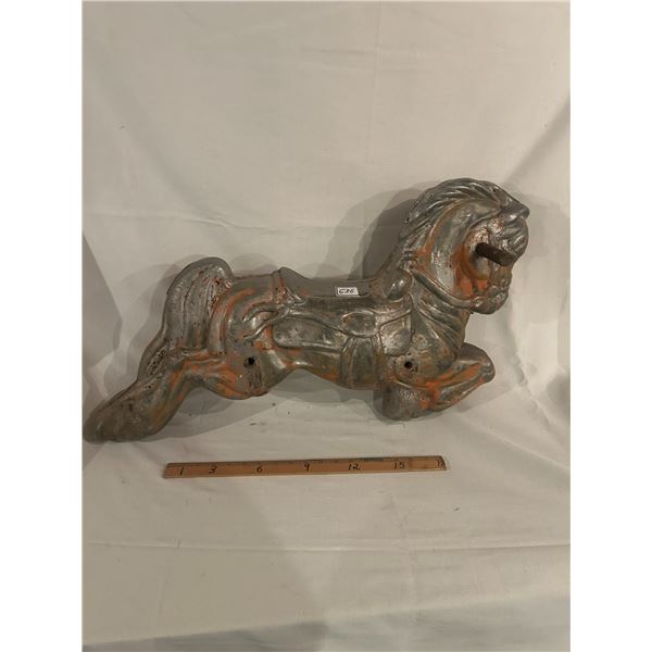 Carnival ride metal horse - 30"x18", rare piece