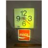 Coca-Cola diner clock - 20"x12", working