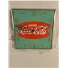 Image 1 : Coca-Cola vintage clock - fishtail logo, no front glass, working