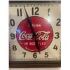 Image 2 : Coca-Cola clock - wooden frame, converted to battery, working, 1930's