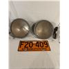 Image 6 : 2x Chevrolet headlights and 1942 Saskatchewan license plate - 9" lens