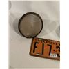 Image 3 : 2x vintage headlights and 1950 Saskatchewan license plate - 6" lens
