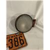 Image 4 : 2x vintage headlights and 1950 Saskatchewan license plate - 6" lens