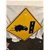 Image 5 : Truck crossing metal sign - 30"x30"