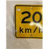 Image 2 : 20km/h metal road sign - 18"x18"