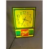 7-Up advertising clock - working, 18"x12"