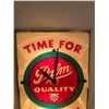 Image 3 : Palm Ice Cream advertising clock - working, small crack left side, 21"x7-1/2"