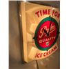 Image 5 : Palm Ice Cream advertising clock - working, small crack left side, 21"x7-1/2"