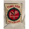 Image 6 : Palm Ice Cream advertising clock - working, small crack left side, 21"x7-1/2"