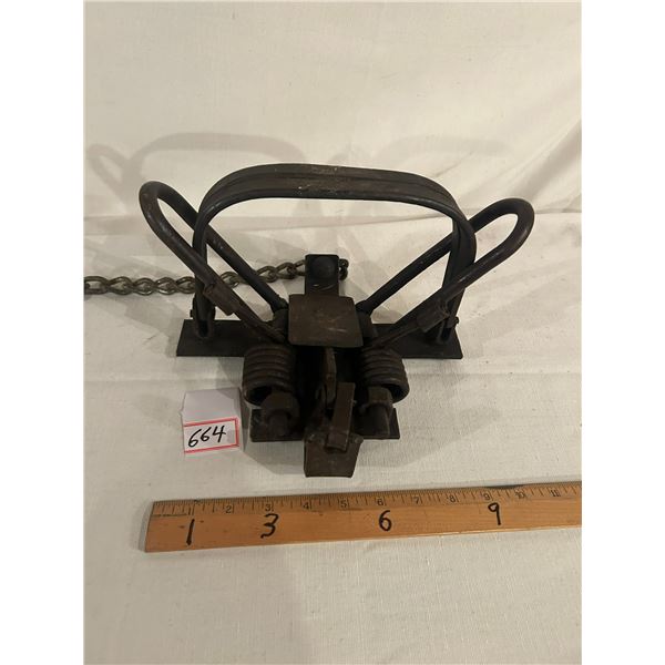 Animal trap - 9" across, looks home built, great working condition