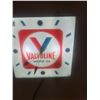 Image 3 : Valvoline motor oil advertising clock - original, Pam Clock Inc, 15"x15", working