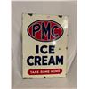 Image 3 : PMC Ice Cream porcelain sign - all original, 28"x20", from old ice cream shop