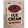 Image 6 : PMC Ice Cream porcelain sign - all original, 28"x20", from old ice cream shop