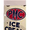 Image 7 : PMC Ice Cream porcelain sign - all original, 28"x20", from old ice cream shop