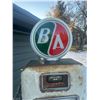 Image 11 : B/A Gas Pump - original pump, reproduction globe, missing back panel, Bowser, pump removed, Model 57