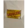 Image 5 : 2-sided Ford Motor Oil and Peerless Gasolene porcelain sign - Mfg: Bruton, Palmer's Green, London, E
