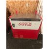 Coca-Cola cooler - working condition, coin mechanism works, missing keys, 39"W x 35"H x 20"D, made b