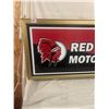 Image 3 : Red Indian 2-sided light-up hanging sign - fantasy item, working, 40"x20"