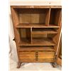 Image 8 : Delaval parts cabinet - oak, from Nokomis general store, very rare piece, metal front, 26"x18-1/2"x1