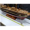 Image 12 : Large hand crafted wooden model ship with brass accents - 49"L, 46"H, 15"W
