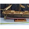Image 13 : Large hand crafted wooden model ship with brass accents - 49"L, 46"H, 15"W