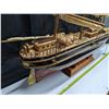 Image 14 : Large hand crafted wooden model ship with brass accents - 49"L, 46"H, 15"W