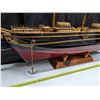 Image 3 : Large hand crafted wooden model ship with brass accents - 49"L, 46"H, 15"W