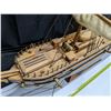Image 4 : Large hand crafted wooden model ship with brass accents - 49"L, 46"H, 15"W