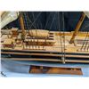 Image 5 : Large hand crafted wooden model ship with brass accents - 49"L, 46"H, 15"W