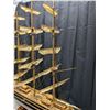 Image 8 : Large hand crafted wooden model ship with brass accents - 49"L, 46"H, 15"W