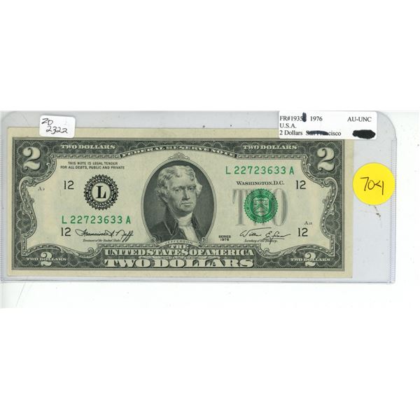 1976 Two Dollars (The United States of America )