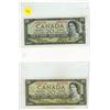 Image 1 : (2) 1954 Twenty Dollars  (Bank of Canada)