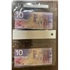 Image 2 : (2) 2001 Ten Dollars (Bank of Canada)