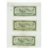 Image 2 : (3) 1954 One Dollar (Bank of Canada) (Replacemenent Notes)