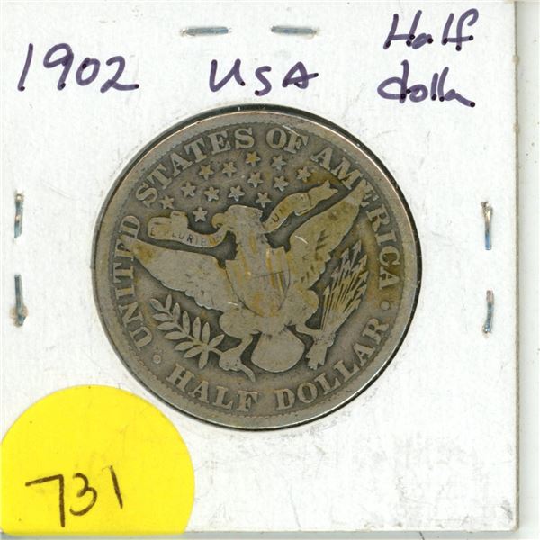 1902 Silver Half Dollar (The United States of America)