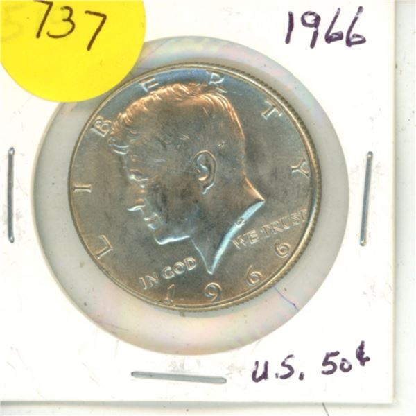 1966 Silver Half Dollar (The United States of America)