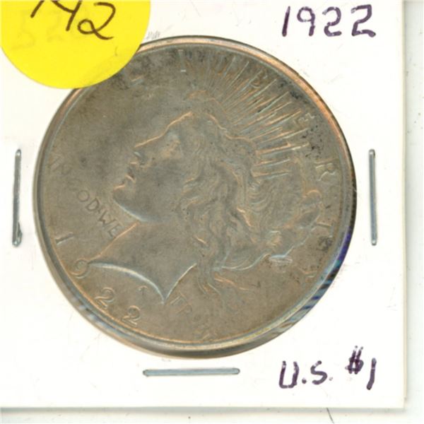 1922 Silver One Dollar (The United States of America)