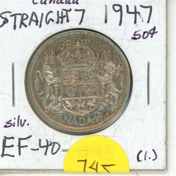 1947 Silver Fifty Cents (Canada)