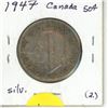 Image 2 : 1947 Silver Fifty Cents (Canada)