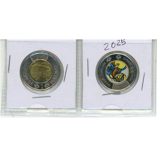 (2) 2025 Two Dollars Canada Commemorative Coin (Daphe Odjig)