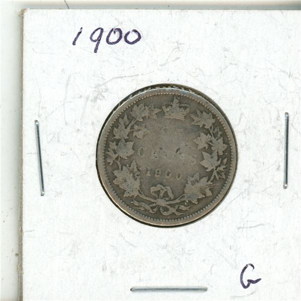 1900 Silver Twenty-Five Cents Canada